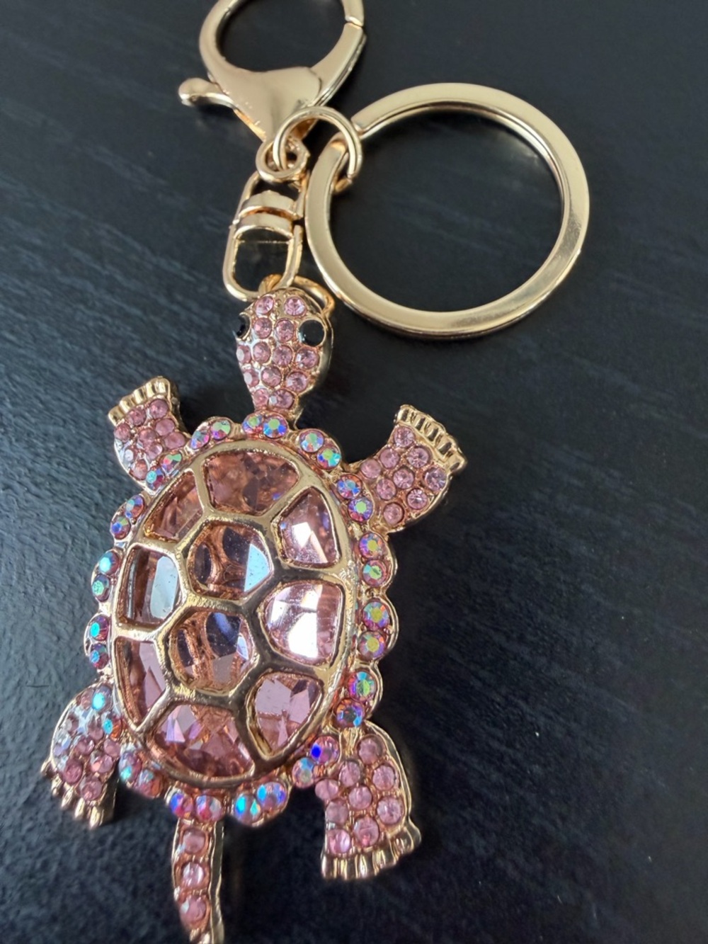 Pink Crystal Turtle Keychain/Bag charm Pendant - Picture 7 of 9